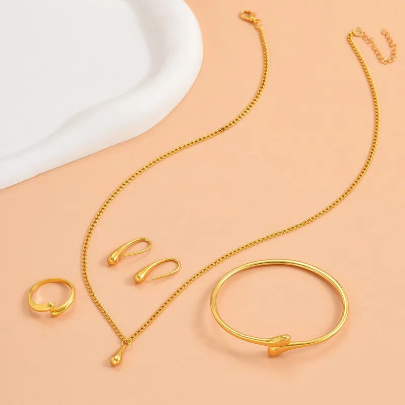 4Pcs 925 Sterling Silver Set