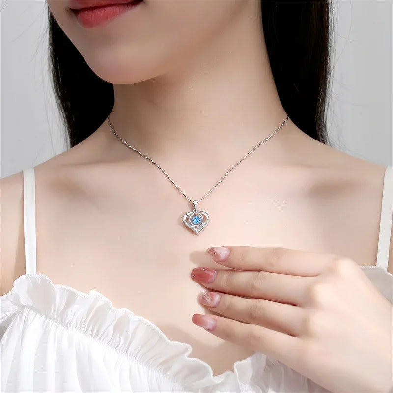 Sterling Silver Crystal Heart Set
