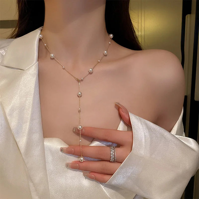 Timeless Elegance: Sterling Silver Pearl Necklace