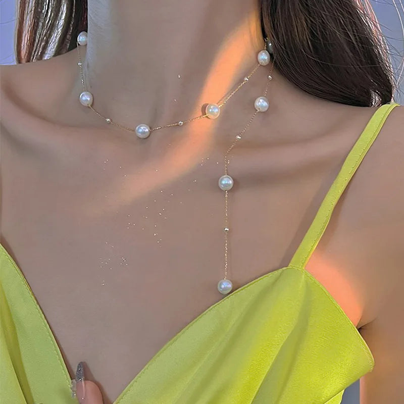 Timeless Elegance: Sterling Silver Pearl Necklace